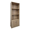 Βιβλιοθήκη Tekaro pakoworld σε sonoma απόχρωση 60x29x166εκ