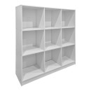 Βιβλιοθήκη Gridea pakoworld λευκό 119.5x30x121εκ