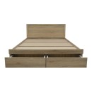 Κρεβάτι Olympus pakoworld με συρτάρι σε sonoma απόχρωση 140x200εκ