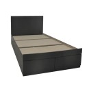 Κρεβάτι Olympus pakoworld με συρτάρι σε wenge απόχρωση 100x200εκ