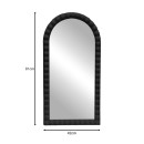 Καθρέπτης Pavloval pakoworld μαύρο pp 42x3.5x81εκ