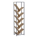 Βιβλιοθήκη Orunta pakoworld oak- μαύρο μέταλλο 40x26.5x150εκ