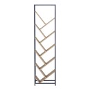 Βιβλιοθήκη Orunta pakoworld oak- μαύρο μέταλλο 40x26.5x150εκ