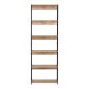 Βιβλιοθήκη Kaliano pakoworld oak-μαύρο μέταλλο 59.5x35x176.5εκ