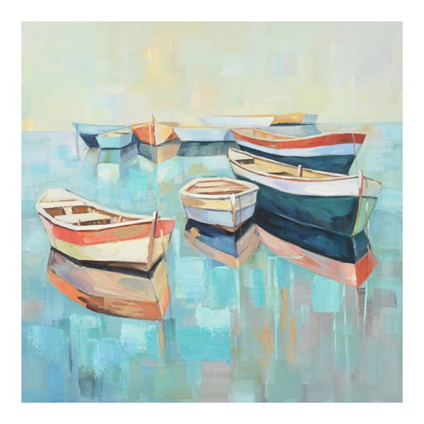 Πίνακας σε καμβά Boatty Ι Inart 100x3x100εκ