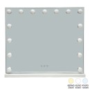 Καθρέπτης Led Hollywood pakoworld μέταλλο λευκό 60x12x52.3εκ