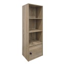 Βιβλιοθήκη-στήλη Lenobia pakoworld με ντουλάπι sonoma 30.5x24x95εκ