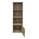 Βιβλιοθήκη-στήλη Lenobia pakoworld με ντουλάπι sonoma 30.5x24x95εκ