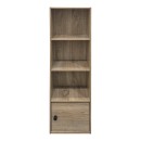 Βιβλιοθήκη-στήλη Lenobia pakoworld με ντουλάπι sonoma 30.5x24x95εκ