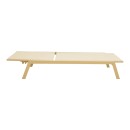 Ξαπλώστρα Boka pakoworld αλουμίνιο cappuccino- textilene σε σαμπανί 60x192x31εκ