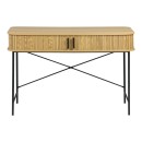 Γραφείο εργασίας Scandi pakoworld MDF/Metal σε φυσική απόχρωση με μεταλλικά μαύρα πόδια 120x60x76,5εκ