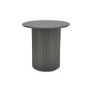 Βοηθητικό τραπέζι Dovel pakoworld mdf-μέταλλο σε μαύρη απόχρωση Φ50x50εκ