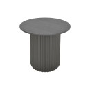 Βοηθητικό τραπέζι Dovel pakoworld mdf-μέταλλο σε μαύρη απόχρωση Φ50x50εκ