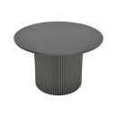 Τραπέζι σαλονιού Dovel pakoworld mdf-μεταλλο σε μαύρη απόχρωση Φ70x45εκ