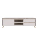 Σύνθετο σαλονιού Belka pakoworld κρεμ με oak 210,6x45x152,6εκ