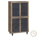 Παπουτσοθήκη-ντουλάπι Ronan pakoworld χρώμα καρυδί 70.5x35x122εκ