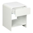 Κομοδίνο Lemperto pakoworld MDF σε λευκή απόχρωση 40x40x53εκ