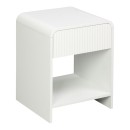 Κομοδίνο Lemperto pakoworld MDF σε λευκή απόχρωση 40x40x53εκ