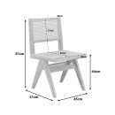 Καρέκλα Winslow pakoworld rubberwood-rattan σε φυσική απόχρωση 46x58x80εκ | Συσκευασία 2 τμχ