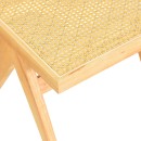 Καρέκλα Winslow pakoworld rubberwood-rattan σε φυσική απόχρωση 46x58x80εκ | Συσκευασία 2 τμχ