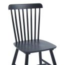 Καρέκλα Bristol pakoworld rubberwood σε μαύρη απόχρωση 45x51x86εκ