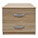 Κομοδίνο Athos pakoworld σε sonoma απόχρωση 48x40x41.5εκ