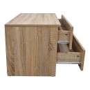 Κομοδίνο Athos pakoworld σε sonoma απόχρωση 48x40x41.5εκ