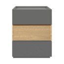 Κομοδίνο Sonlen pakoworld mdf σε sonoma-ανθρακί απόχρωση 60x40x66εκ