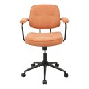 Καρέκλα γραφείου Leberta pakoworld terracotta ύφασμα 64x63,5x86-96εκ