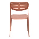 Καρέκλα Deraby pakoworld στοιβαζόμενη terracotta μέταλλο 52.5x45.5x83εκ