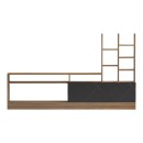 Σύνθετο σαλονιού Seruno pakoworld oak - μαύρο μαρμάρου 170x25x100εκ