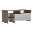 Τραπέζι σαλονιού Consa pakoworld sonoma - λευκό 120x60x52.8εκ