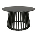 Τραπέζι σαλονιού Domonic pakoworld mdf σε μαύρη απόχρωση Φ80x45εκ