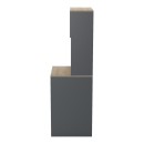 Έπιπλο πλυντηρίου Chaxe pakoworld ανθρακί-sonoma 65x32.5x183.6εκ