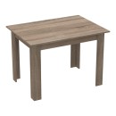 Τραπεζαρία Manka-Parker pakoworld σετ 5τεμ mdf σε μαύρη-sonoma truffle απόχρωση 110x80x77εκ