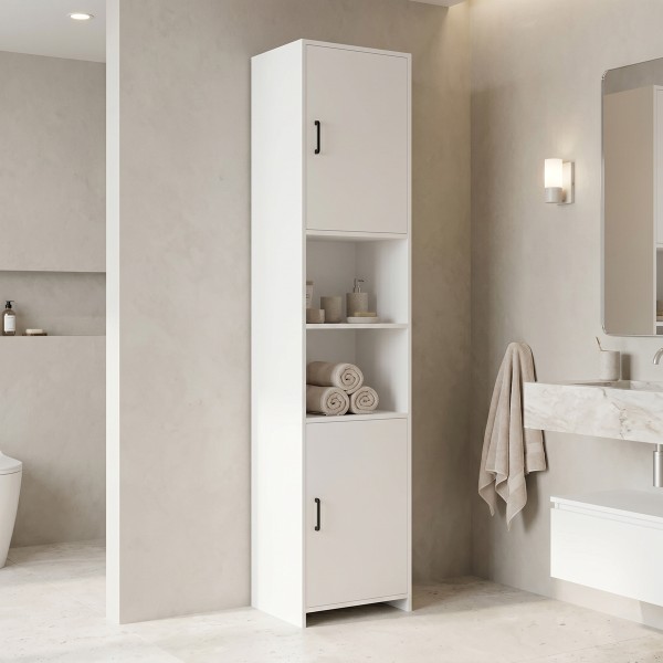 Ντουλάπι-στήλη Perlina pakoworld λευκό 40x32x175εκ