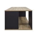 Τραπέζι σαλονιού Zelegan pakoworld sonoma-ανθρακί 90x60x44.5εκ