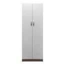 Ντουλάπα δίφυλλη Athos pakoworld σε sonoma-λευκή απόχρωση 60x42x180εκ