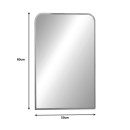 Καθρέπτης Classy pakoworld ασημί αλουμίνιο 50x2.5x80εκ