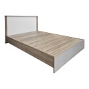 Κρεβάτι Athos pakoworld σε sonoma-λευκή απόχρωση 140x200εκ