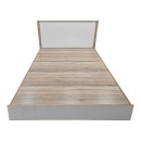 Κρεβάτι Athos pakoworld σε sonoma-λευκό απόχρωση 160x200εκ
