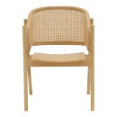 Πολυθρόνα Wenzy pakoworld φυσικό Rattan - μασίφ ξύλο toon 59x58x78εκ