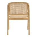 Πολυθρόνα Wenzy pakoworld φυσικό Rattan - μασίφ ξύλο toon 59x58x78εκ