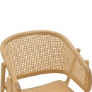 Πολυθρόνα Wenzy pakoworld φυσικό Rattan - μασίφ ξύλο toon 59x58x78εκ