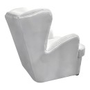 Πολυθρόνα Regalo pakoworld βελούδο σε λευκή απόχρωση 75x88x85εκ