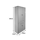 Ντουλάπα γραφείου Armadi pakoworld sonoma-λευκό 80x40x200εκ
