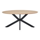 Τραπέζι Makrey pakoworld sonoma mdf- μαύρα μεταλλικά πόδια 160x90x75εκ