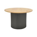Tραπέζια σαλονιού Dovel pakoworld mdf σετ 2τεμ. sonoma-μαύρο μεταλλο