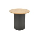 Tραπέζια σαλονιού Dovel pakoworld mdf σετ 2τεμ. sonoma-μαύρο μεταλλο