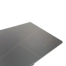 Τραπέζι Bethan pakoworld sintered stone-μέταλλο μαύρο μαρμάρου-μαύρο 160x80x75εκ